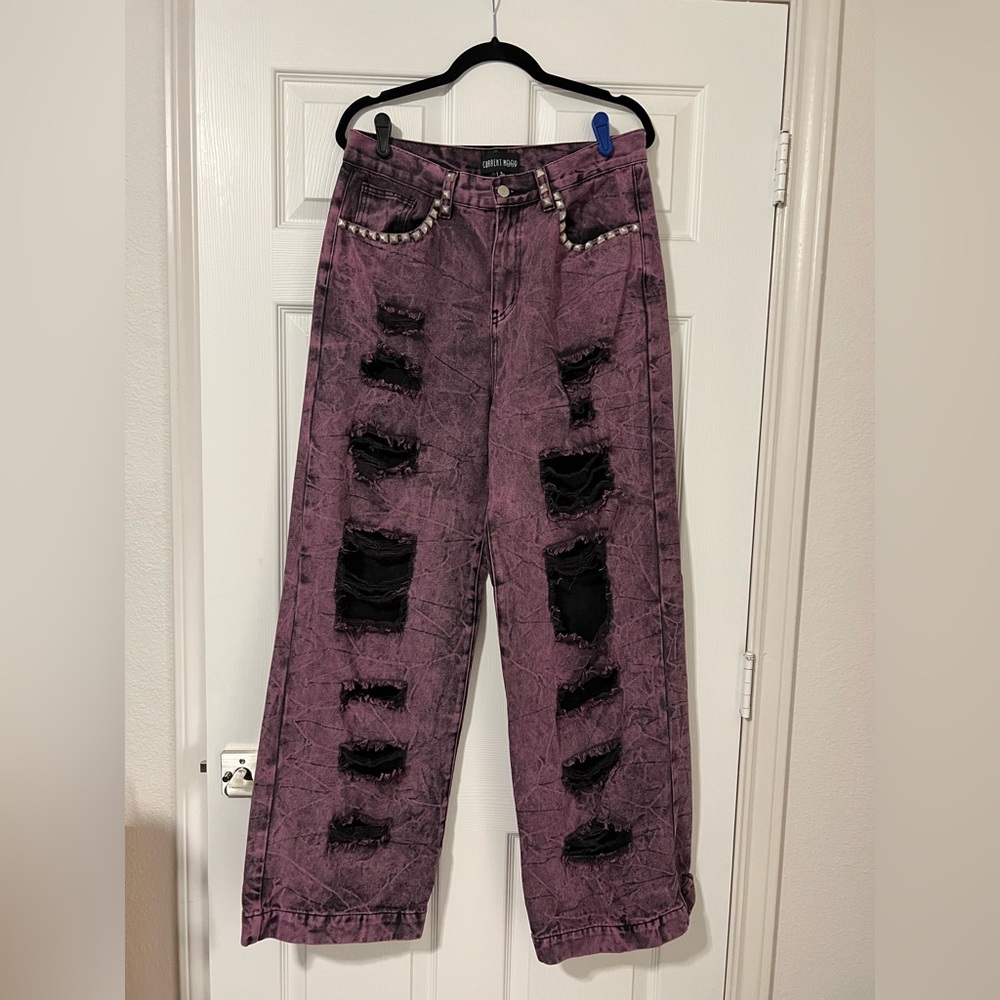 Dollskill current mood candy mischief wide leg jeans